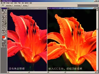 PhotoShop中ICC文件管理色彩过程